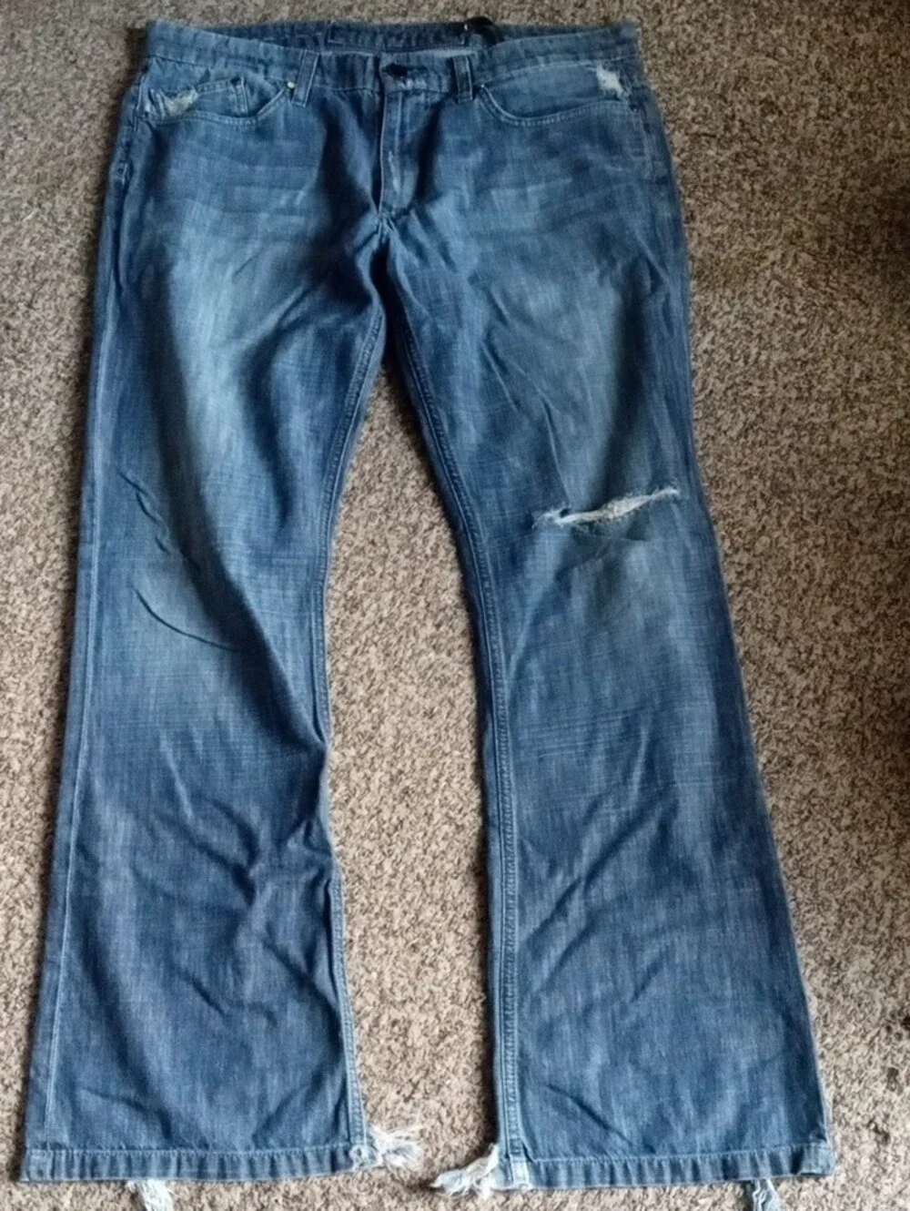 Joe's Jeans light blue distressed rocker denim